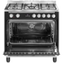 Artusi 90cm Dual Fuel Matte Black Freestanding Oven AFG915B-1 image NaN
