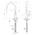 Gessi 20573BN Oxygene Kitchen Mixer with Pull-Out Tap image NaN