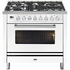 ILVE Professional Plus Series 90cm Dual Fuel Five Burner Oven with Milano Knobs P09PDWE3WH image NaN