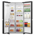 Hisense 632L PureFlat Side by Side Refrigerator With Non-Plumbed Water and Ice Dispenser Black Steel HRSBS633BW image NaN