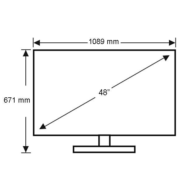 48 Flat Screen Dimensions