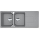 Franke Urban Double Bowl Topmount/Flush Mount Sink with Right Hand Drainer - Grey UBG621SGRHD hero image