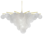 CTO Lighting Nimbus Large Chandelier Light - Satin Brass NIMCHLSBFG hero image