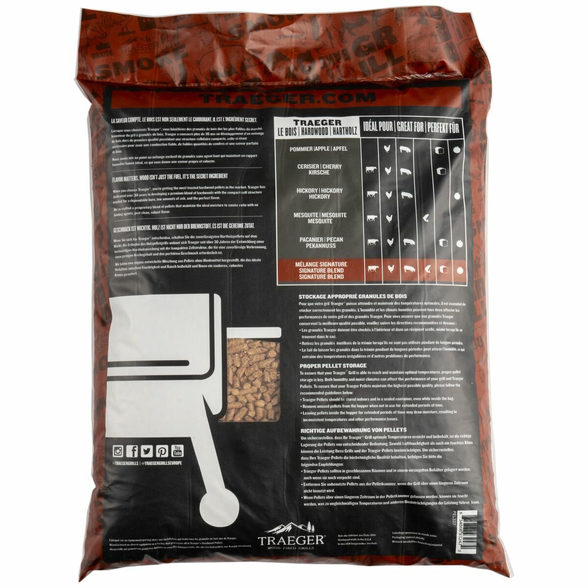 Traeger 3 x 9KG Signature Blend BBQ Wood Pellet PEL337-PACK hero image