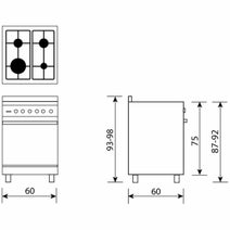 Glem 60cm Stainless Steel Dual Fuel Freestanding Oven GB664GE hero image