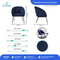 Ostro Austinmer Accent Chair Navy WA0920BNAVY hero image