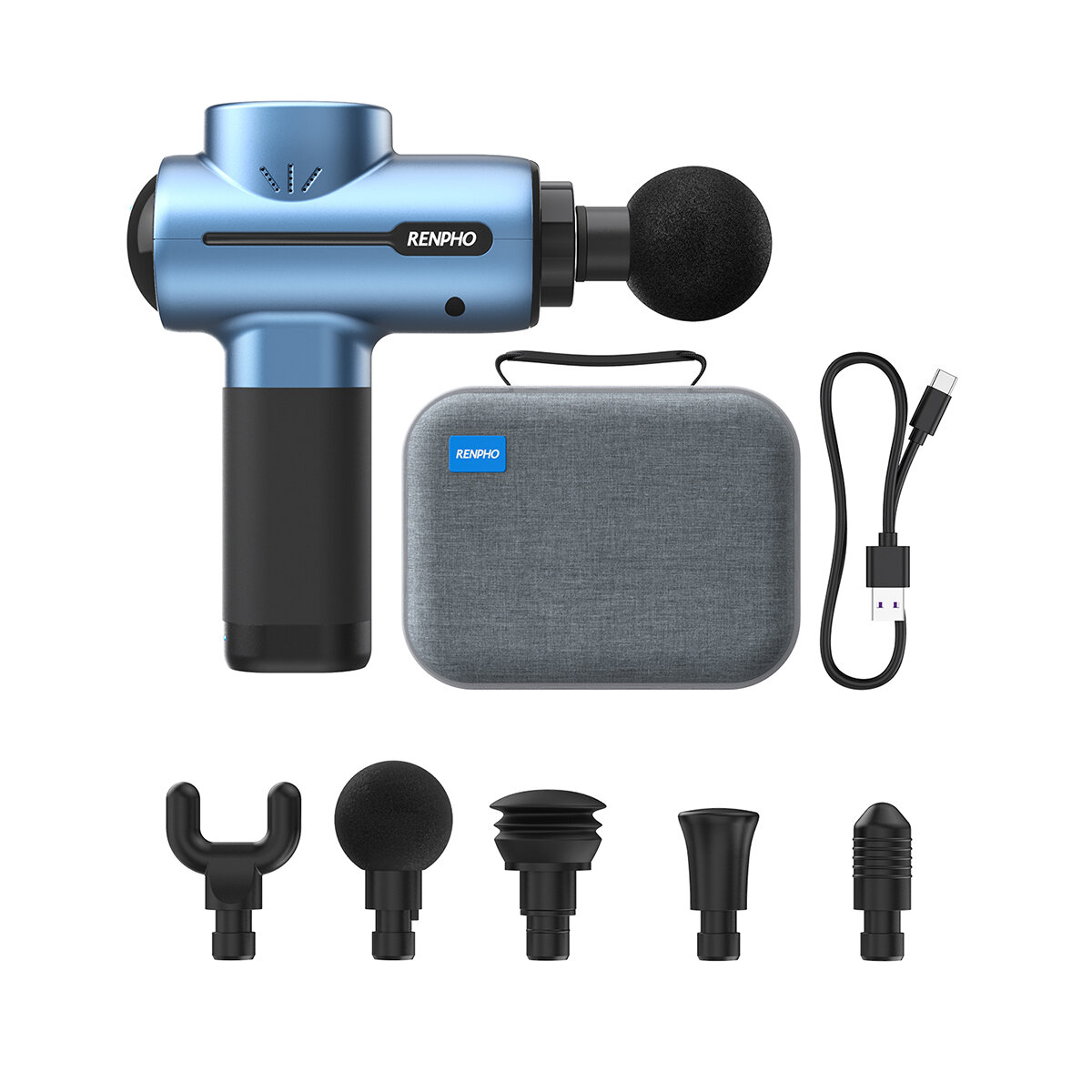 RENPHO R3 Massage Gun Blue PAURPGM171BU hero image