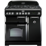 Falcon 90cm Classic Deluxe  Freestanding Dual Fuel Oven/Stove Black and Chrome CDL90DFBL-CH hero image