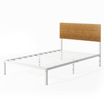 Zinus Figari Single Metal and Bamboo Bed Frame With Adjustable Headboard White AU-FBOBH2-39S hero image