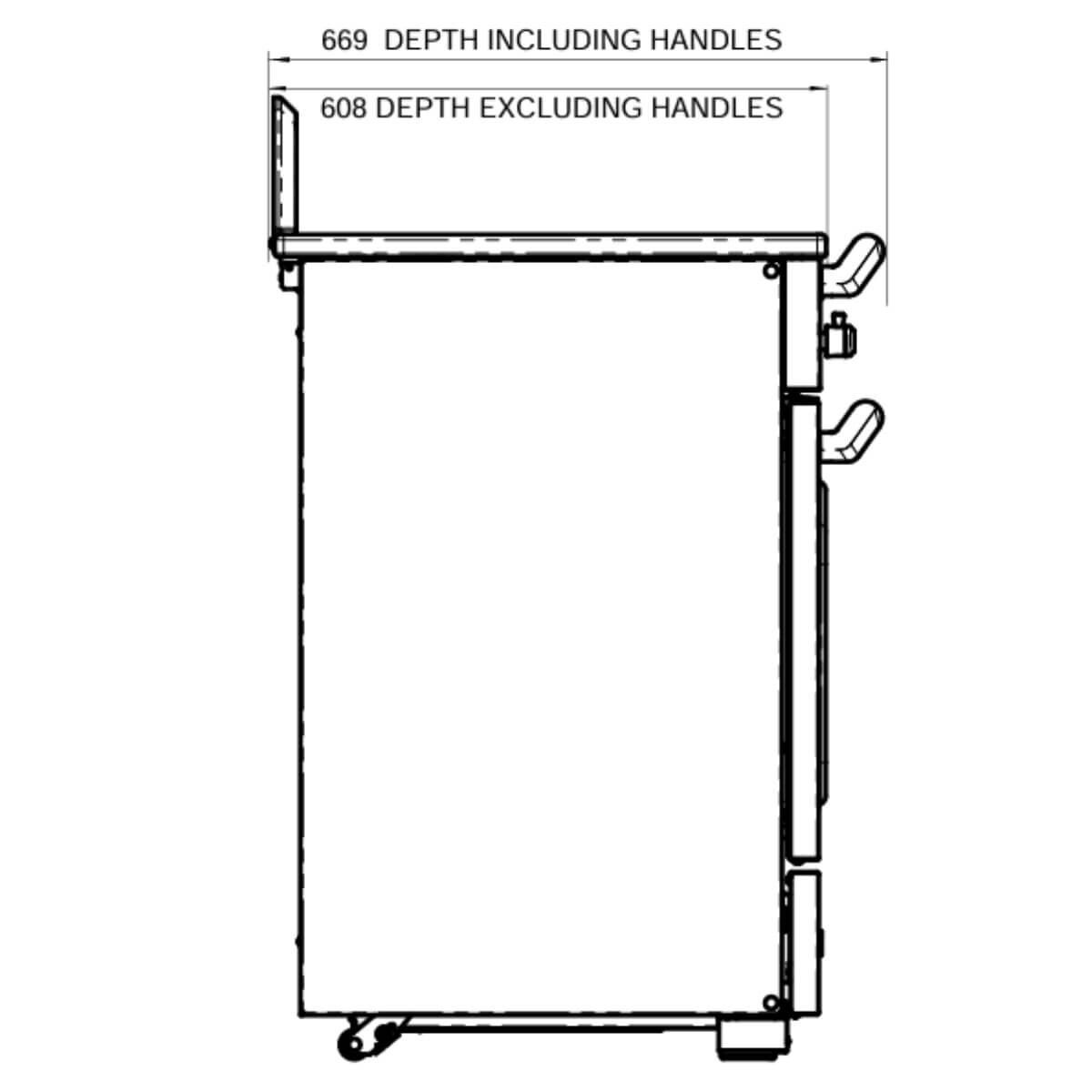 Falcon 90cm Classic FX Dual Fuel Freestanding Oven/Stove Stone Blue and Brass CLA90FXDFSB-BR hero image