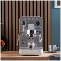 Smeg Minipro Espresso Coffee Machine Matte White EMC02WHMAU hero image