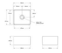 Turner Hastings Novi 50 x 46 Fine Fireclay Single Bowl Butler Sink Matte Black NO50FS-MB hero image