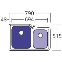 Oliveri NP61U Nu-Petite 1 and 3/4 Bowl Undermount Sink hero image