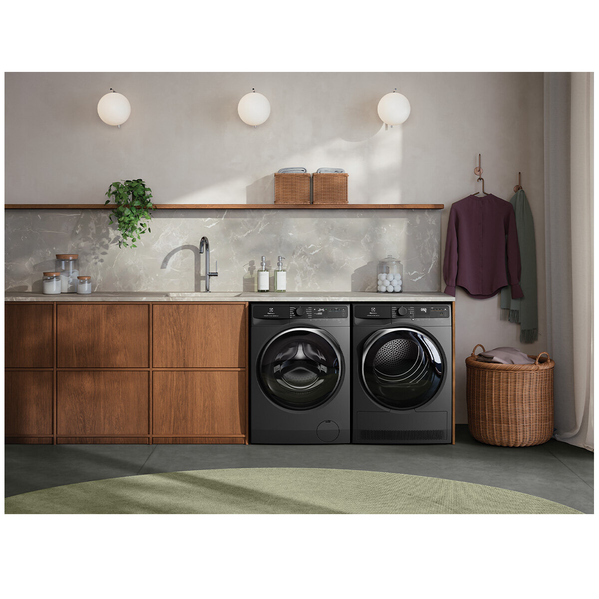 Electrolux 700 Series 12kg Front Load Washing Machine Dark Onyx EWF1243R7SC hero image