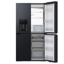 Haier 601L Quad Door Refrigerator with Ice and Water Dispenser Black HRF680YZC hero image