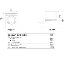 Haier 10kg + 6kg Series 500 Front Load Washer-Dryer Combo White HWD1060NW1 hero image