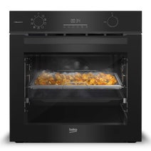 Beko 60cm Multifunction Oven with SteamAdd and Airfry-Black Glass BBO6851MDX hero image