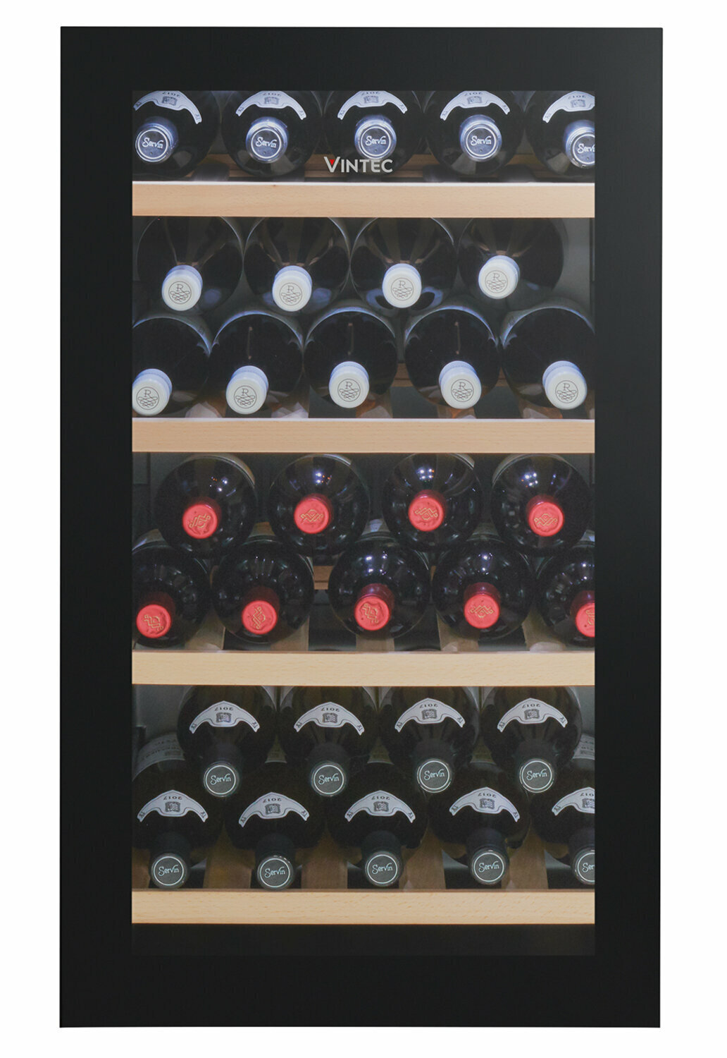 Vintec 35 Bottle Single Zone Wine Cabinet Black VWS035SBB Appliances Online