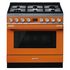 Smeg  90cm Portofino Freestanding Dual Fuel Oven/Stove Orange CPF9GPORA image NaN