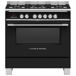 Fisher & Paykel Series 7 90cm Classic Freestanding Dual Fuel Cooker Black OR90SCG4B1 hero image