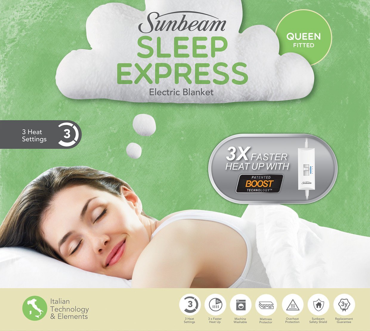 Sunbeam queen fitted electric blanket online