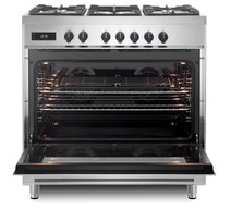 Delonghi 90cm Freestanding Dual Fuel Oven/Stove DEF1407S hero image