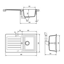 Abey TD100CR Schock Typos Single Sink with Drainer hero image