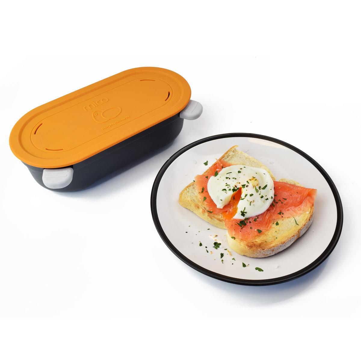 Morphy Richards Microwave Cookware MICO Toasted Sandwich Maker 511647 MICO  Microwave Cookware Toastie Maker, Orange Kitchen - Compare prices