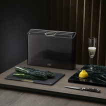 Joseph Joseph Folio Steel 4 Piece Chopping Board Set Carbon Black 60171 hero image