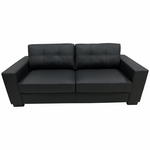 SILC Global Bari 2.5 Seater Sofa Bed PU Black 21001005 hero image