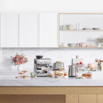Breville The Bambino Manual Coffee Machine Brushed Stainless Steel BES450BSS4JAN1 hero image