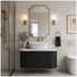 Turner Hastings Evara 90x53 Wall Hung Vanity with Real Marble Top To Suit Above Counter Basin Volcanic Ash 1TH EV954-VA-1TH image NaN