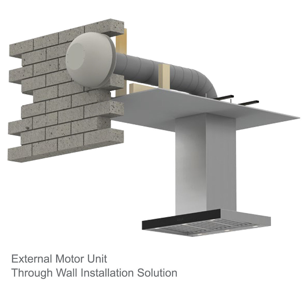 Whispair X3M09S5.EL 90cm Monte Carlo Under Cupboard Rangehood with Lite External Remote Motor hero image
