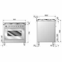 ILVE 90cm Freestanding Dual Fuel Oven/Stove NT96WMPMG hero image