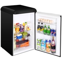 Husky 118L Retro Style Bar Fridge Black HUSRET135BKHU hero image