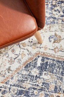 Rug Culture Mayfair Medium Blue & Peach Rug 200X200CM - MAY-LOR-BLU-200X200 hero image