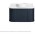 Turner Hastings Evara 90x53 Wall Hung Vanity with Real Marble Top To Suit Above Counter Basin Aegean Blue 1TH EV955-AB-1TH image NaN
