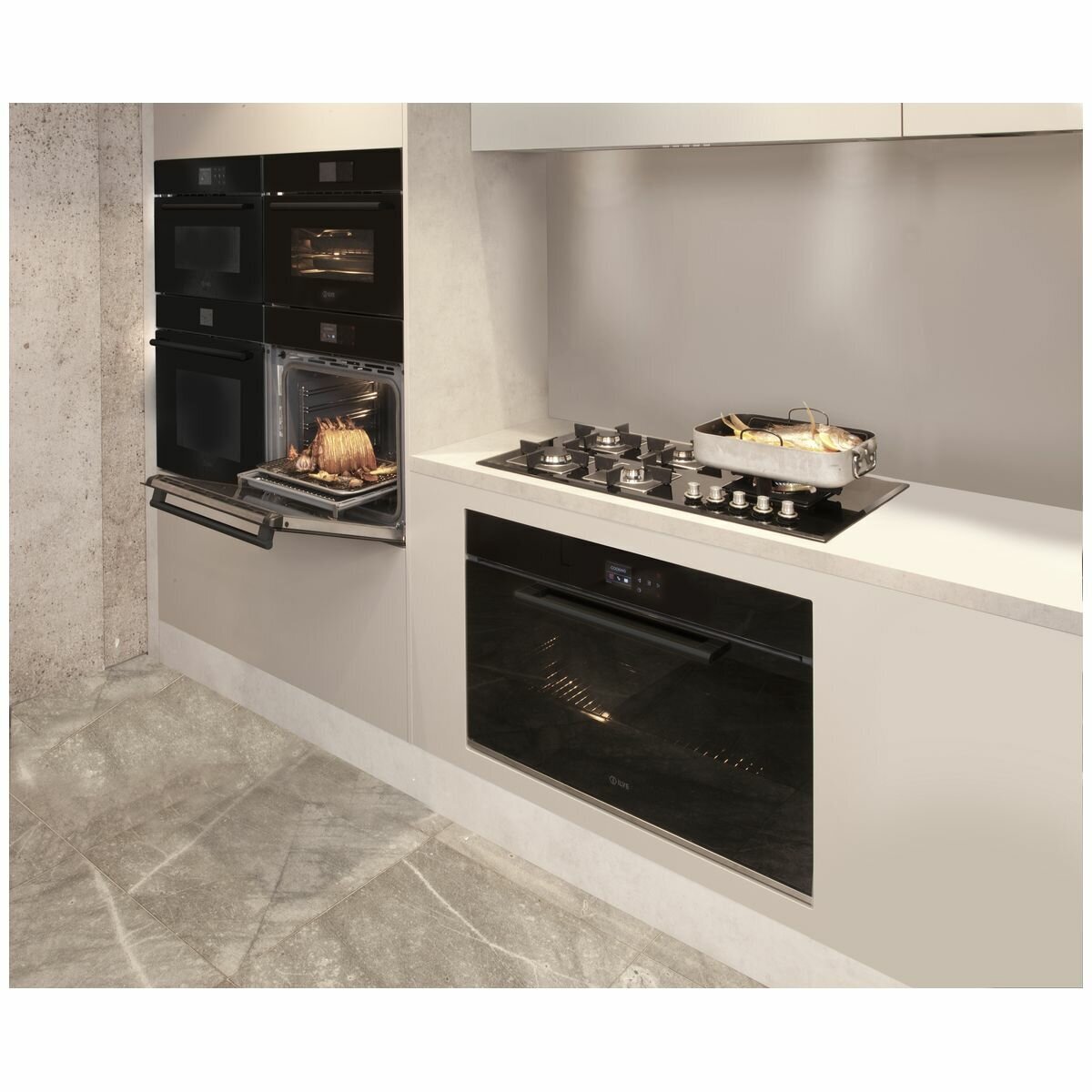 900mm gas shop oven built in