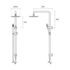 Rogerseller Tonic Dual Baton Shower - Brushed Nickel 3506002907 image NaN