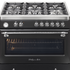 Artusi 90cm Dual Fuel Matte Black Freestanding Oven AFG999B image NaN