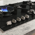 ASKO 90cm Natural Gas 5 Burner Cooktop with Fusion Volcano Burner Black Ceramic Glass HG8953BGD1 image NaN
