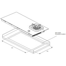 Electrolux 90cm Gas Wok Burner & 4 Zone Induction Cooktop with Hob2Hood EHH957BE hero image