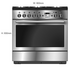 Falcon 90cm Professional Plus FX Dual Fuel Freestanding Oven Stainless Steel PROP90FXDFSS-CH image NaN