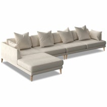 Kalona KYOTO Left Facing Extended Chaise Sofa Pearl WS-205-LCS-VILA-54 hero image