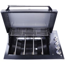 Smart Four Burner Drop-In LPG BBQ Black 4000DGSLBLK hero image