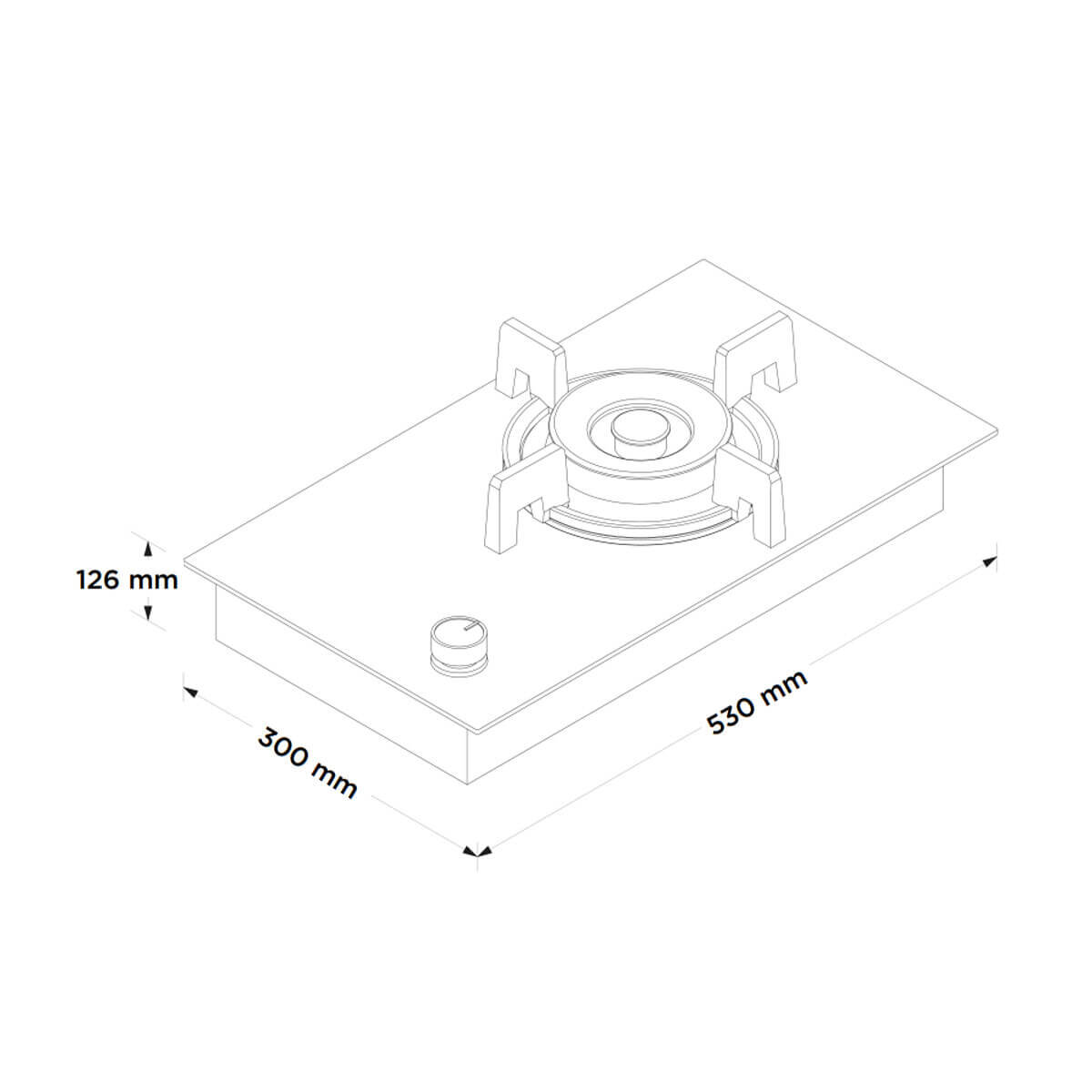 Fisher & Paykel Series 9 30cm 1 Burner LPG Gas Cooktop Black Glass CG301DLPGB5 hero image