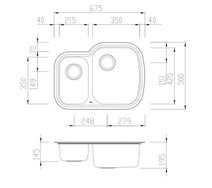 Oliveri MO72U Monet 1 and 1/2 Bowl Undermount Sink hero image