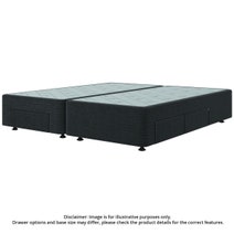 Sealy Spacesaver Super Queen Split Bed Base Right Drawer / Left Drawer Black SV-BLK-SQN-2D hero image