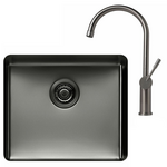 Titan Large Bowl Sink & Mixer Tap Package Gunmetal TSGM522PK hero image
