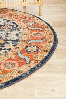 Rug Culture Legacy Small Multi-coloured Rug 150X150CM - LEG-860-NAVY-150X150 hero image